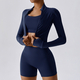 women's 3-Piece Yoga Set Long-Sleeved Jacket Sports Bra Gym Leggings Fitness Workout Outfit