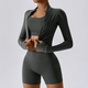 women's 3-Piece Yoga Set Long-Sleeved Jacket Sports Bra Gym Leggings Fitness Workout Outfit