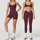 2-Piece Yoga Set High Waist Leggings Sports Bra Athletic Wear