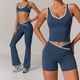 2-Piece Yoga Set High Waist Leggings Sports Bra Athletic Wear