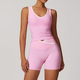 2-Piece Yoga Set High Waist Leggings Sports Bra Athletic Wear