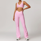 2-Piece Yoga Set High Waist Leggings Sports Bra Athletic Wear