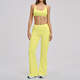 women's 2-Piece Yoga Set Long Sleeve Crop Top High Waist Leggings