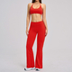 women's 2-Piece Yoga Set Long Sleeve Crop Top High Waist Leggings