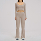 women's 2-Piece Yoga Set Long Sleeve Crop Top High Waist Leggings