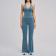 women's 2-Piece Yoga Set Long Sleeve Crop Top High Waist Leggings