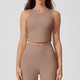 women Yoga Set High Waist Crop Top Straight Leg Pants Gym Wear