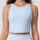 women Yoga Set High Waist Crop Top Straight Leg Pants Gym Wear