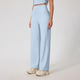 women Yoga Set High Waist Crop Top Straight Leg Pants Gym Wear
