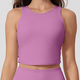 women Yoga Set High Waist Crop Top Straight Leg Pants Gym Wear