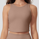 women Yoga Set High Waist Crop Top Straight Leg Pants Gym Wear