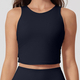women Yoga Set High Waist Crop Top Straight Leg Pants Gym Wear