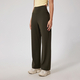 women Yoga Set High Waist Crop Top Straight Leg Pants Gym Wear