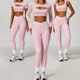 high Waisted Leggings And Sports Bra Yoga Set