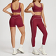 two Piece Yoga Tracksuit Athletic Wear Fitness Gym Workout Sports Bra Leggings Suit