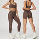 two Piece Yoga Tracksuit Athletic Wear Fitness Gym Workout Sports Bra Leggings Suit