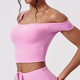 seamless Yoga Set With Crop Top And Straight-Leg Pants
