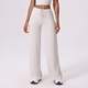 seamless Yoga Set With Crop Top And Straight-Leg Pants