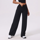 seamless Yoga Set With Crop Top And Straight-Leg Pants