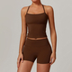 seamless Yoga Set 2-Piece High Waist Leggings Long Sleeve Crop Top