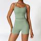 seamless Yoga Set 2-Piece High Waist Leggings Long Sleeve Crop Top