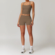 seamless Yoga Set 2-Piece High Waist Leggings Long Sleeve Crop Top