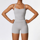 seamless Yoga Set 2-Piece High Waist Leggings Long Sleeve Crop Top