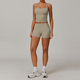 seamless Yoga Set 2-Piece High Waist Leggings Long Sleeve Crop Top