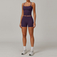 seamless Yoga Set 2-Piece High Waist Leggings Long Sleeve Crop Top