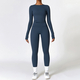 seamless Yoga Set 2-Piece High Waist Leggings Long Sleeve Crop Top