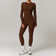 seamless Yoga Set 2-Piece High Waist Leggings Long Sleeve Crop Top