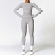 seamless Yoga Set 2-Piece High Waist Leggings Long Sleeve Crop Top