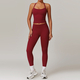 seamless Yoga Set 2-Piece High Waist Leggings Long Sleeve Crop Top