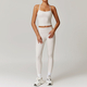 seamless Yoga Set 2-Piece High Waist Leggings Long Sleeve Crop Top