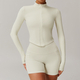 yoga Set Women Sportswear High Waist Leggings Long Sleeved Jacket Shorts