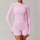 yoga Set Women Sportswear High Waist Leggings Long Sleeved Jacket Shorts