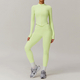 yoga Set Women Sportswear High Waist Leggings Long Sleeved Jacket Shorts
