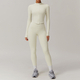 yoga Set Women Sportswear High Waist Leggings Long Sleeved Jacket Shorts