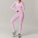 yoga Set Women Sportswear High Waist Leggings Long Sleeved Jacket Shorts