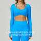 women's Seamless Yoga Long Sleeve Tracksuit Set With Sports Bra And Leggings