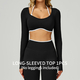 women's Seamless Yoga Long Sleeve Tracksuit Set With Sports Bra And Leggings