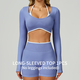 women's Seamless Yoga Long Sleeve Tracksuit Set With Sports Bra And Leggings