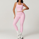 women's 2-Piece Yoga Set With Crop Tank And High Waist Shorts