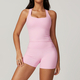 women's 2-Piece Yoga Set With Crop Tank And High Waist Shorts