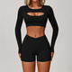 women's Yoga Shorts Set High Waist Fitness Workout Sportswear