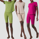 women’S 2-Piece Yoga Set - Solid Workout Short Sleeve Tee & Half Pant Suit