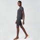 women’S 2-Piece Yoga Set - Solid Workout Short Sleeve Tee & Half Pant Suit