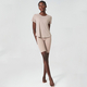 women’S 2-Piece Yoga Set - Solid Workout Short Sleeve Tee & Half Pant Suit