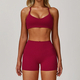 yoga Sports Set Women Quick-Dry Gym Fitness Tracksuit Long Sleeve Jacket Shorts