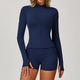 yoga Sports Set Women Quick-Dry Gym Fitness Tracksuit Long Sleeve Jacket Shorts